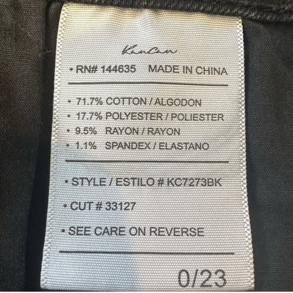 👉 🔥 KANCAN Black High Rise Skinny Jeans | Shark Bite Hem | Button Fly | 0/23 - Picture 9 of 13